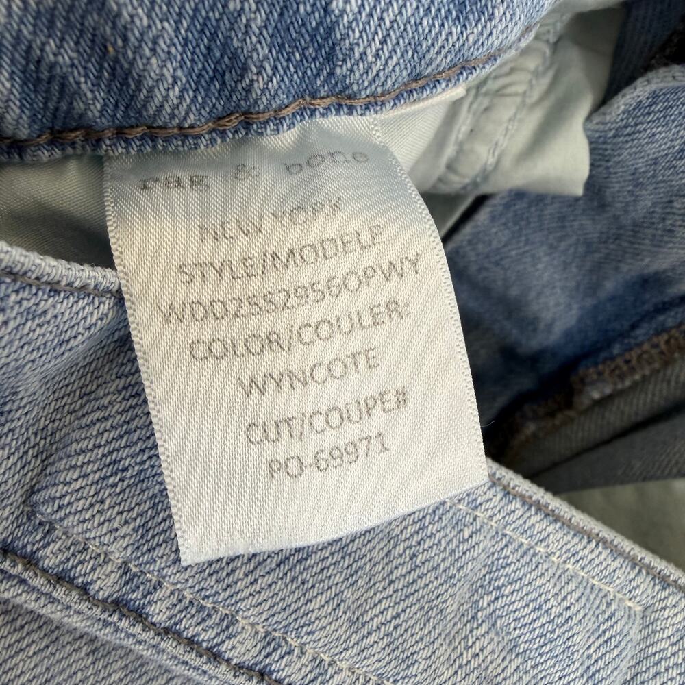 NWT Rag & Bone The Hattie Mid-Rise Full Straight Jeans Women 25 Blue Light $268 - Picture 11 of 11